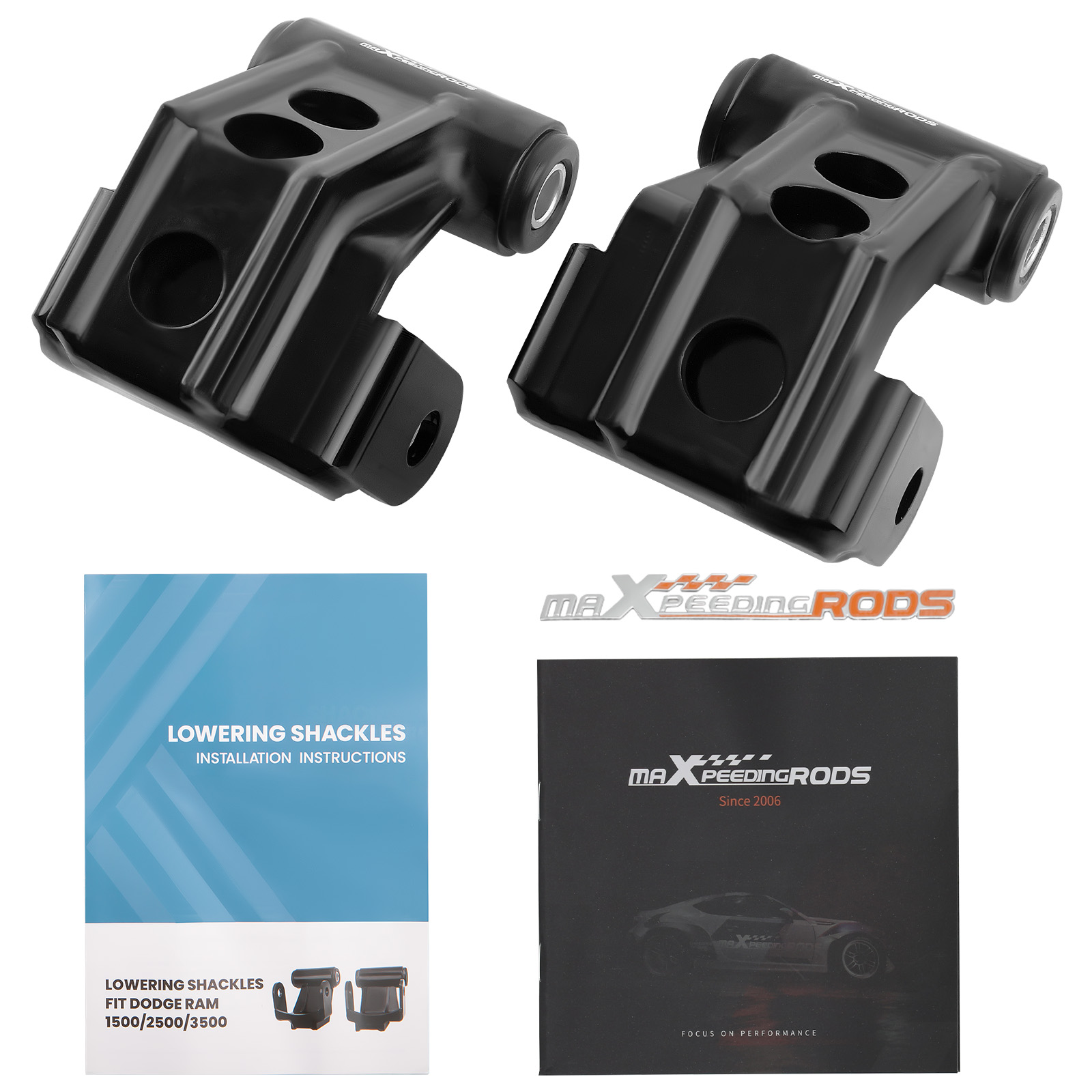 Drop Shackles 2''  Leaf Spring Below Hanger For Dodge Ram 2500 3500 2003-13