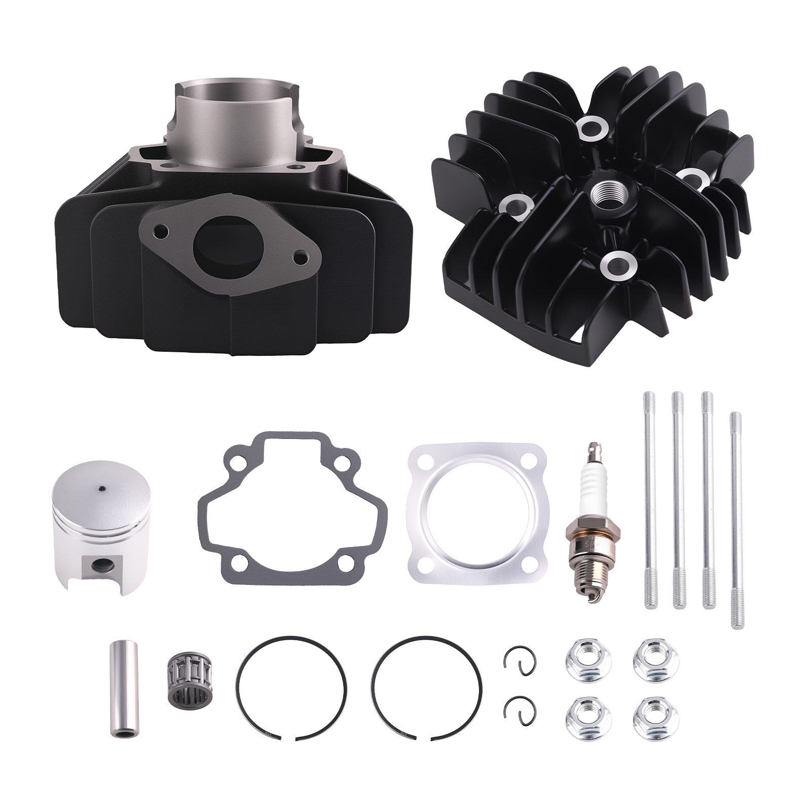 44mm Big Bore Top End Cylinder Piston Gasket Kit 60cc For Yamaha QT50 PW50 79-87