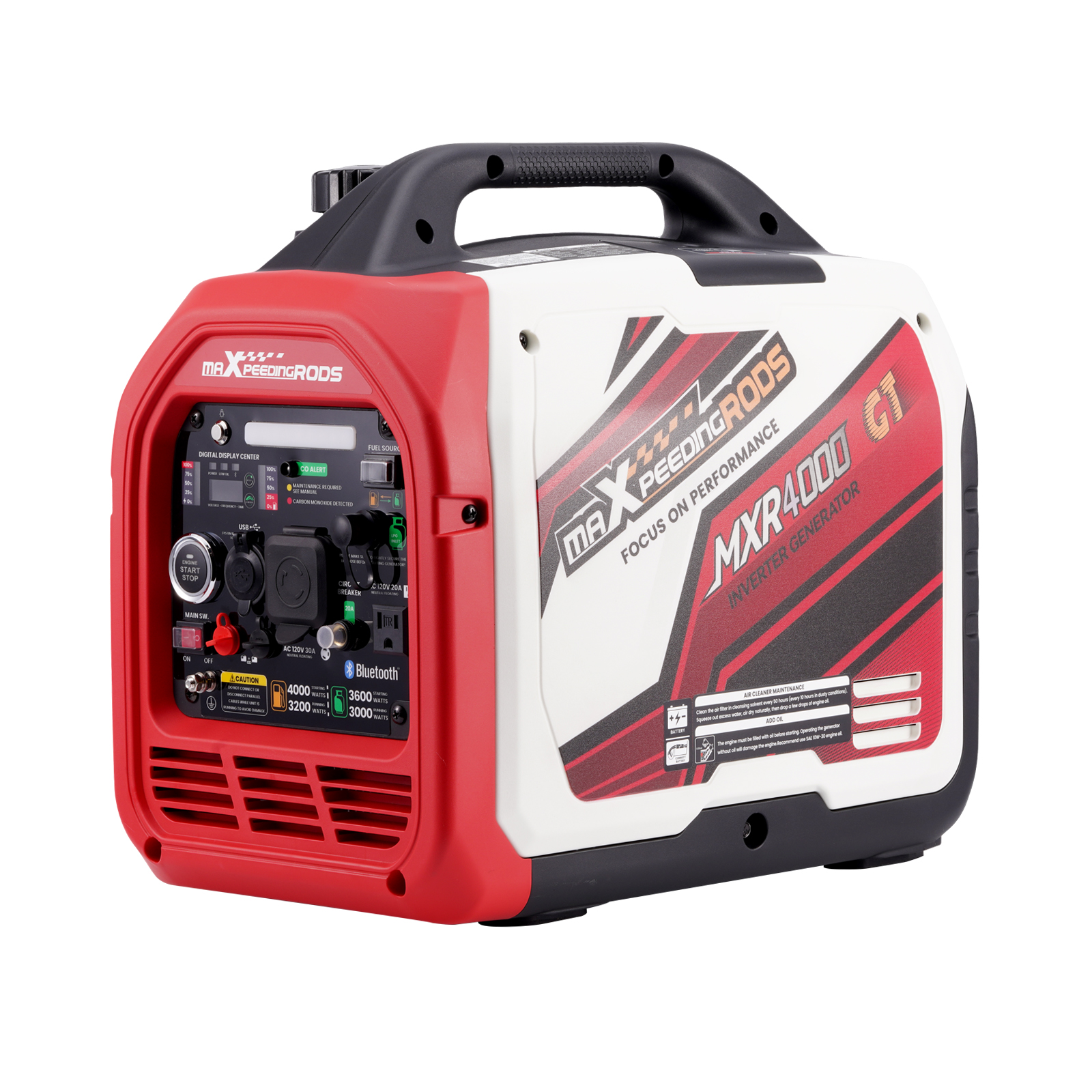 4000W Dual Fuel Generator Gas LPG Portable  Inverter Bluetooth Start for Camping