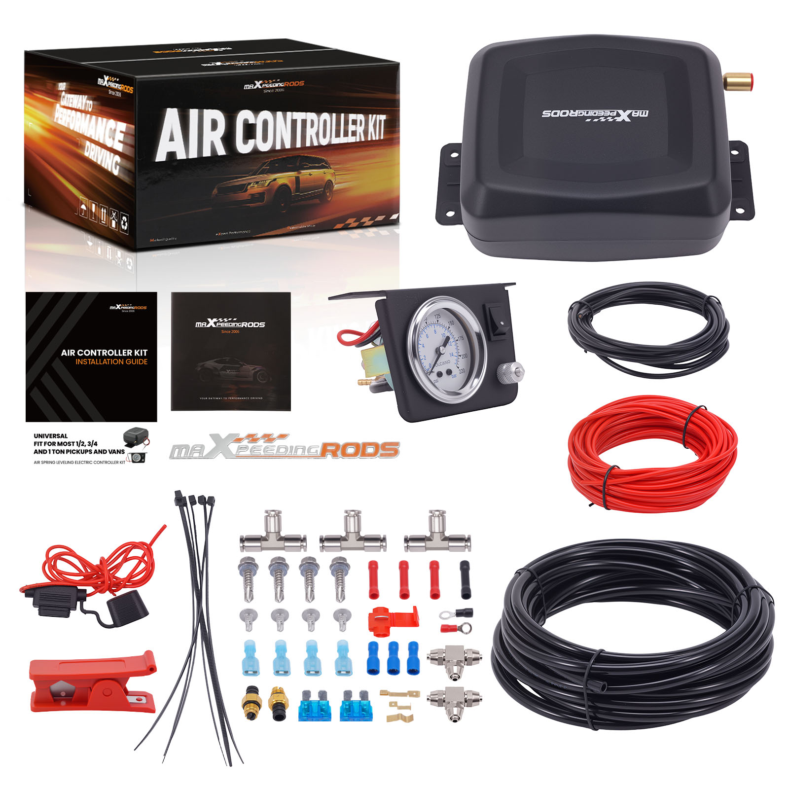 Air Suspension Spring Bag Compressor Controller Kit for Chevrolet Silverado GMC