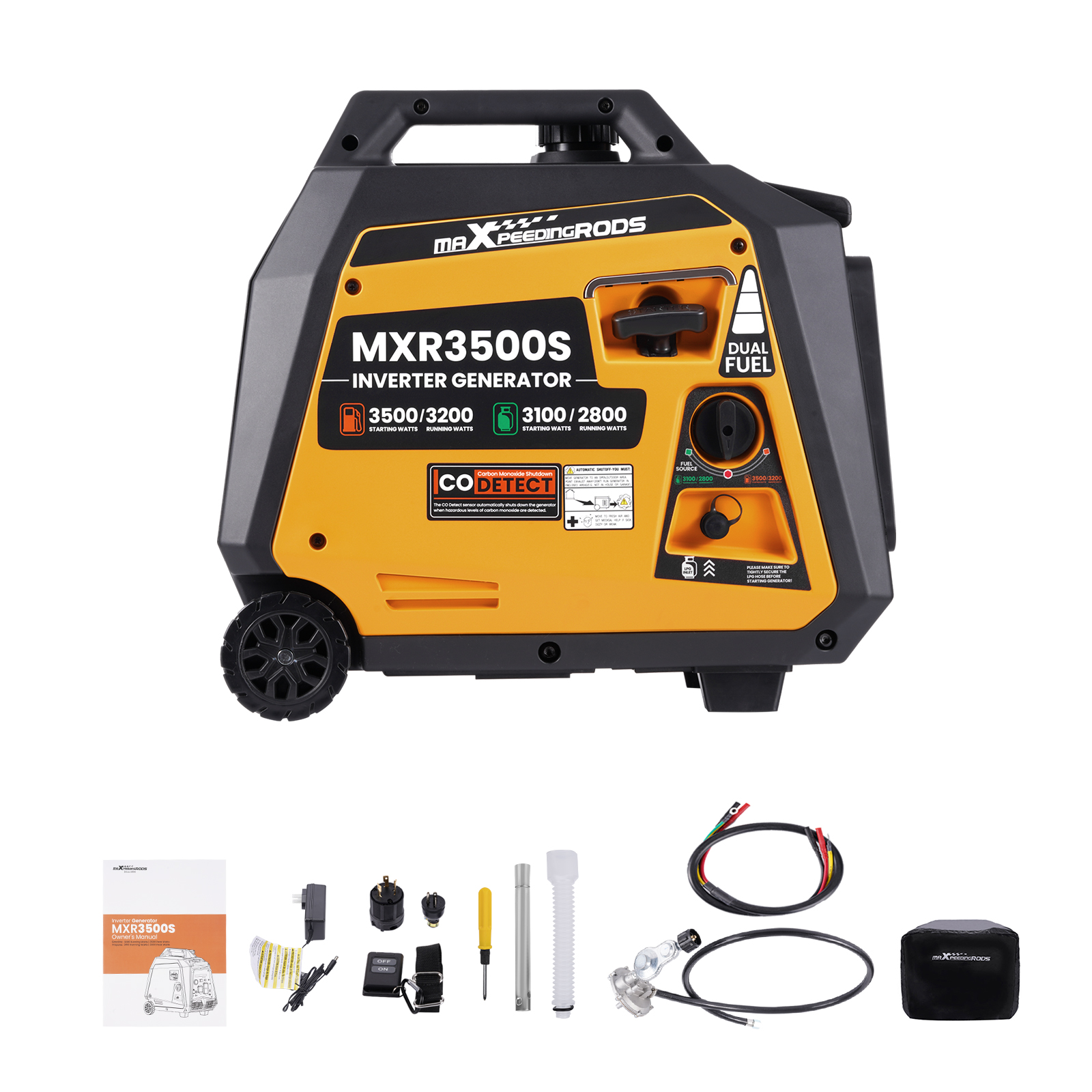 3500Watt Portable Propane Generator Gas Powered Dual Fuel  Electric Start for RV