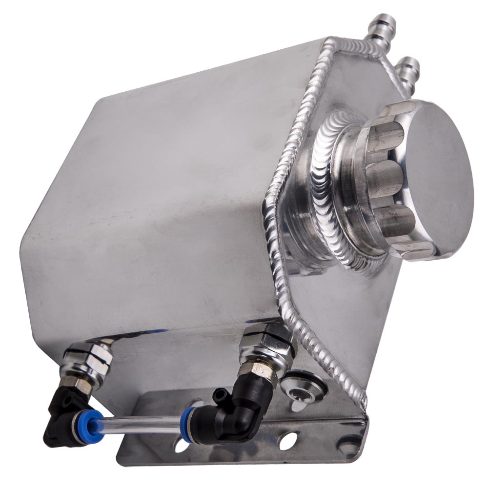 1l Aluminum Reservoir Radiator Coolant Overflow Bottle Recovery Water Tank W/cap
