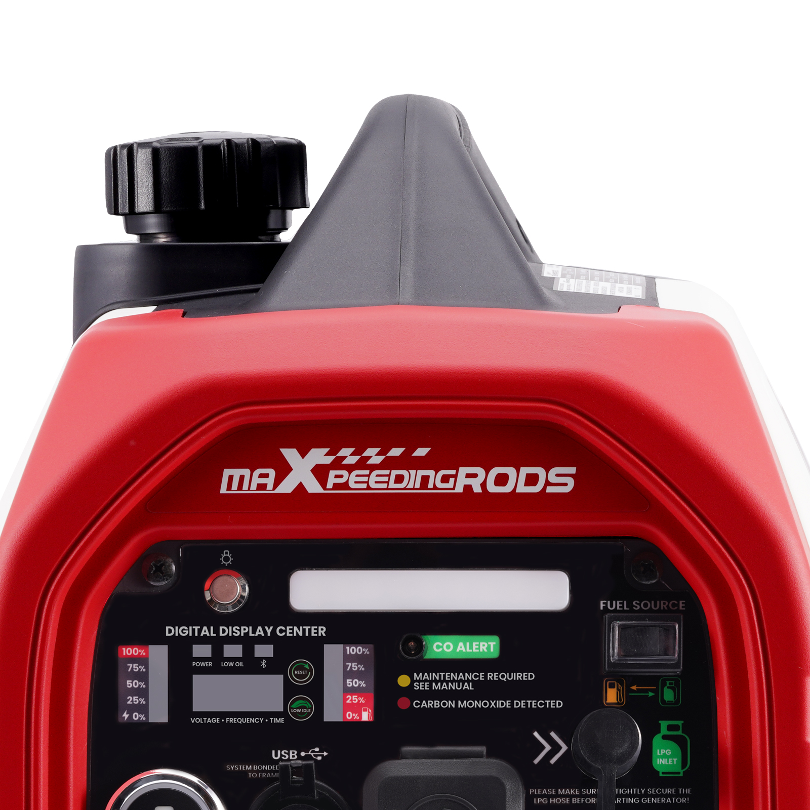 4000W Dual Fuel Generator Gas LPG Portable  Inverter Bluetooth Start for Camping