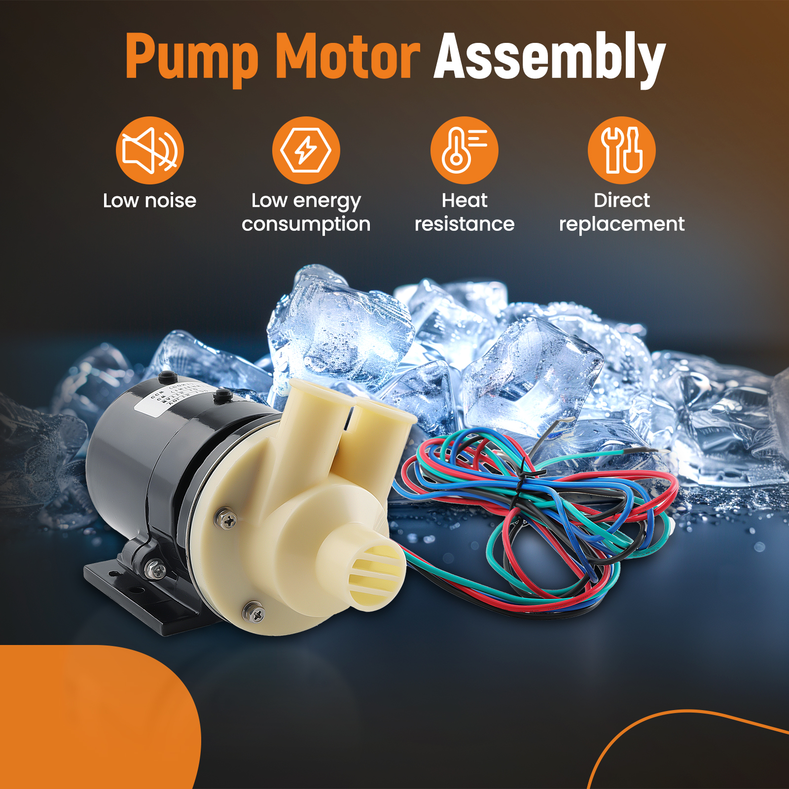 Pump Motor Assembly for Hoshizaki Ice Maker Includes Capacitor