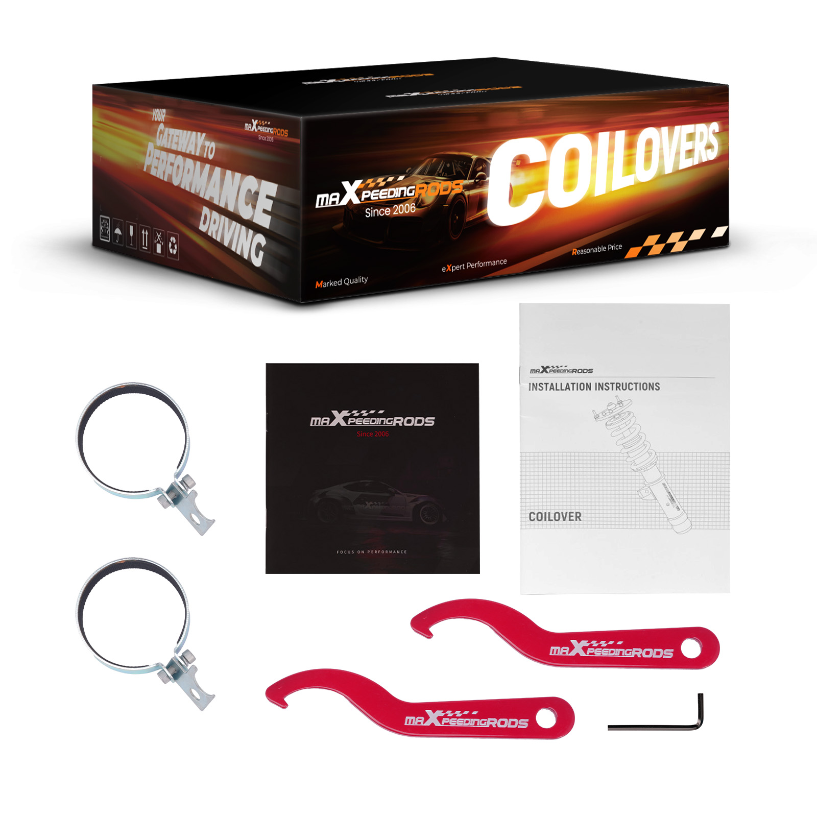 Adjustable Coilover for Honda Accord Sedan CP2 CP3 2008-2012 560lbs Spring