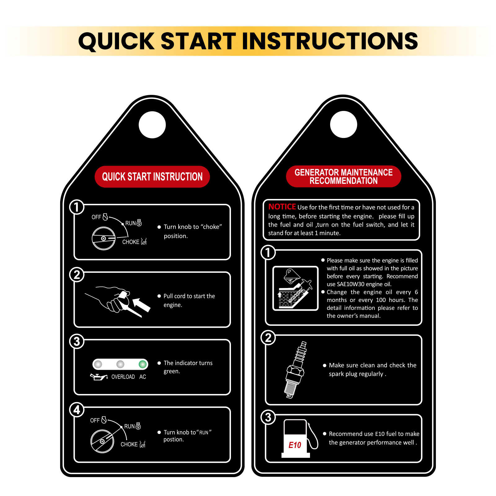 3500W Generator Portable Inverter  Gas Powered Super Quiet for RV Home Backup