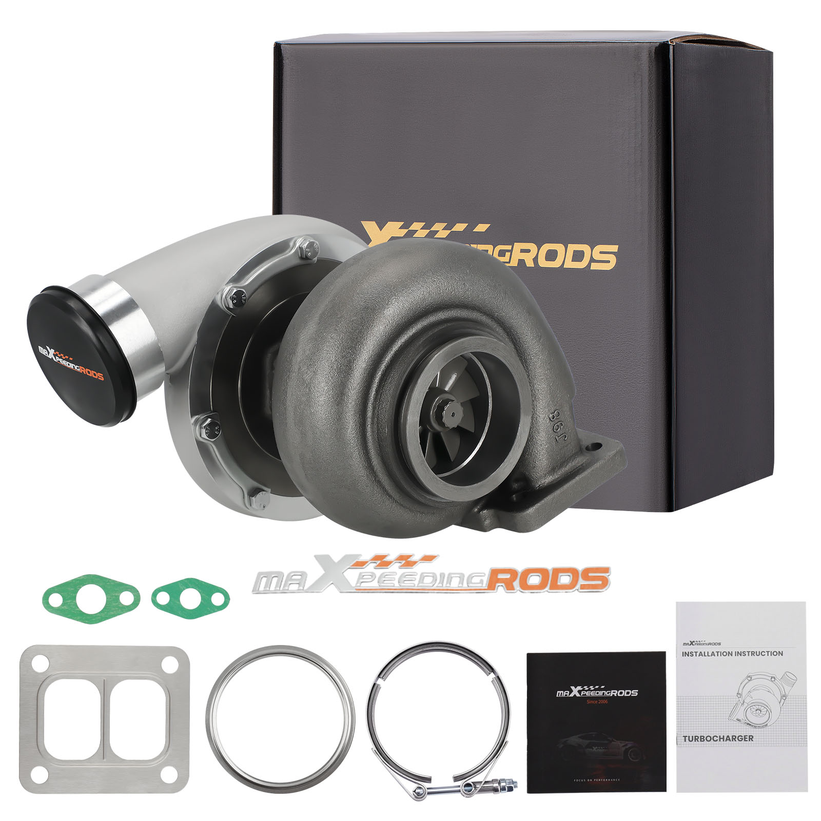 GT45 T4 Universal Turbo Turbocharger V-Band 1.05 0.66 A/R 600+HP for 4.0-6.0L