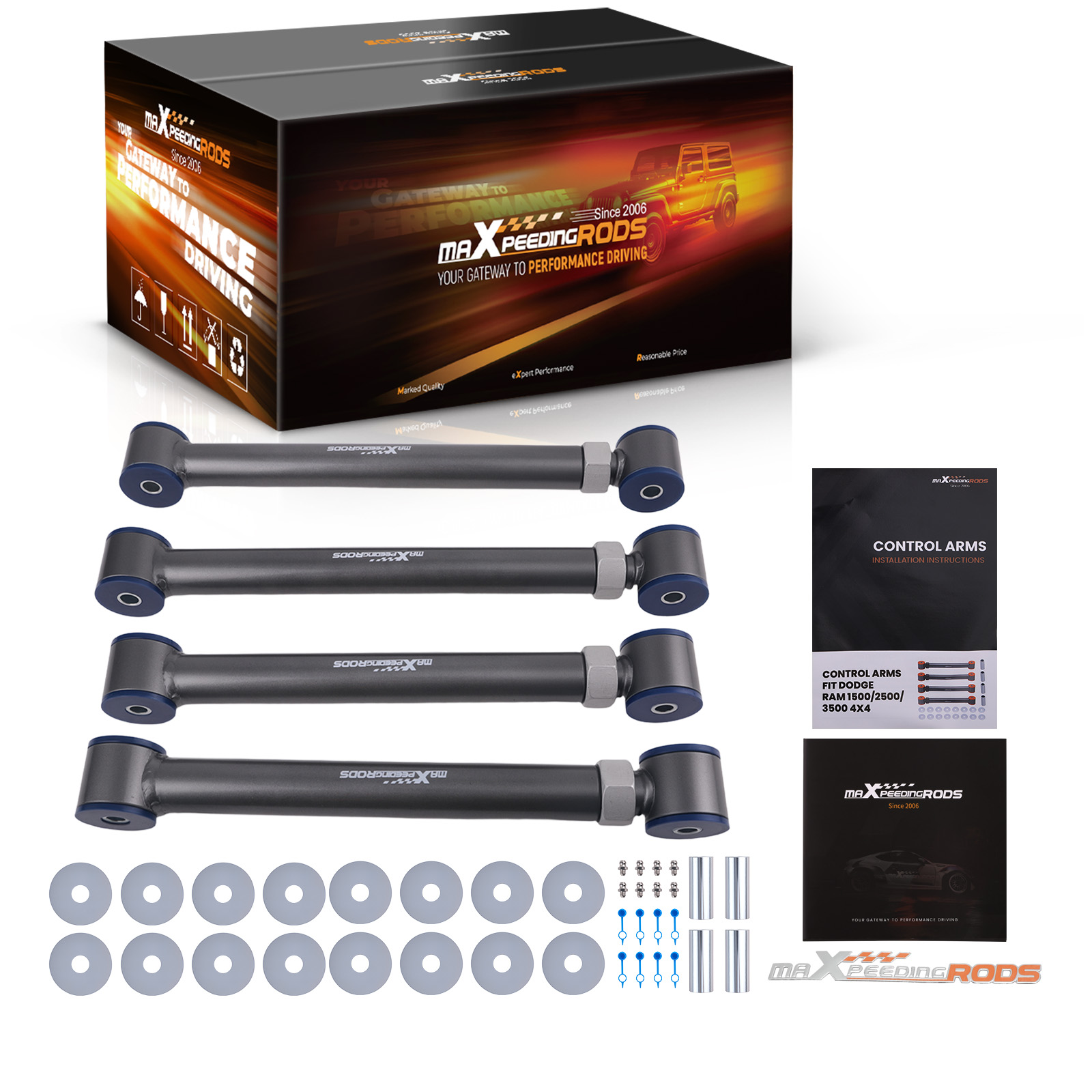 Upgraded Adjustable Front Control Arms Set 0-6