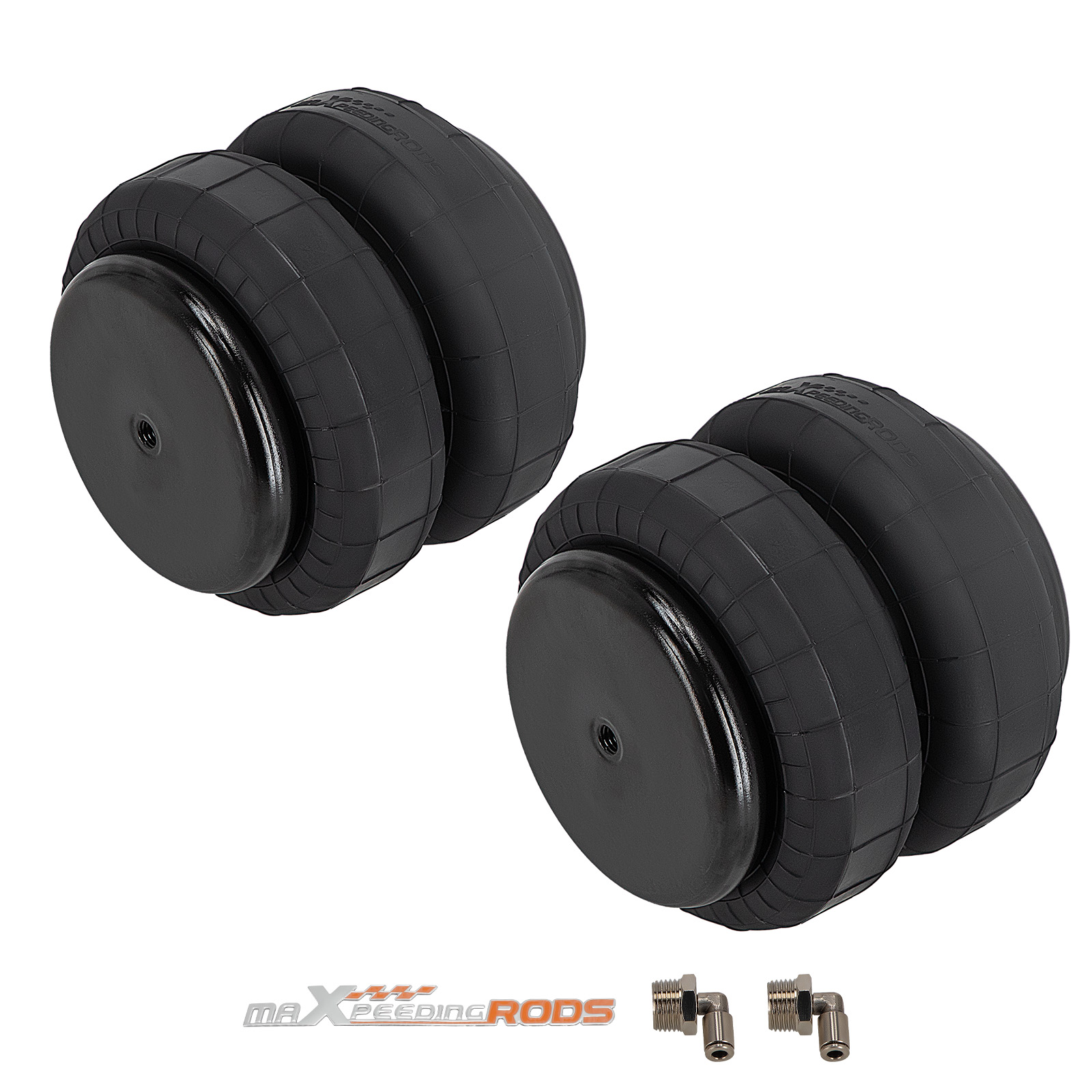 2X Universal Standard 2500lbs Air Spring Bag Double Bellow For GMC Toyota Ford