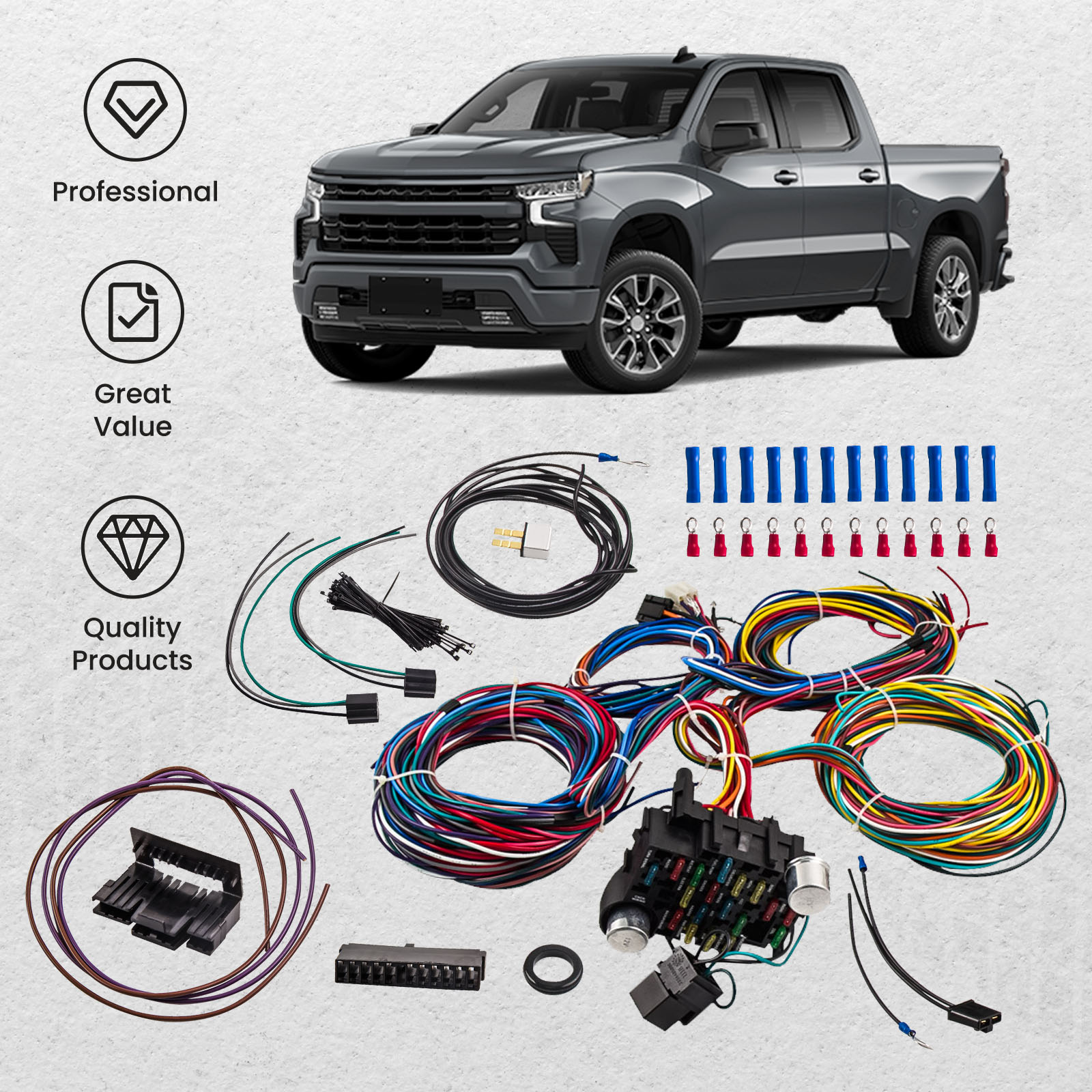 21 Circuit 17 Fuses Wiring Wire Harness